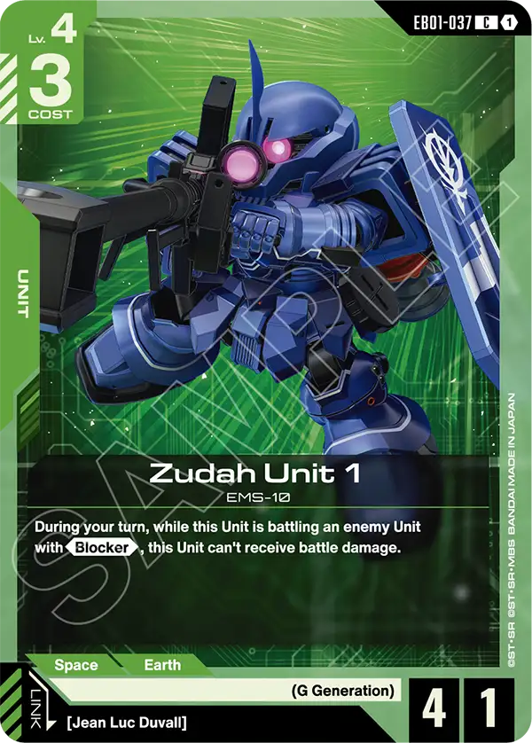 Zudah Unit 1 (EB01-037) card