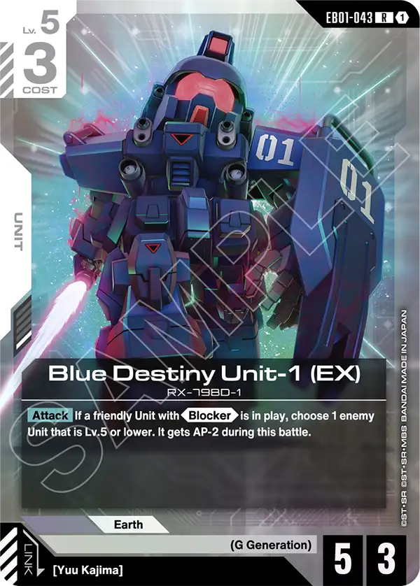 Blue Destiny Unit-1 (EX) (EB01-043) card
