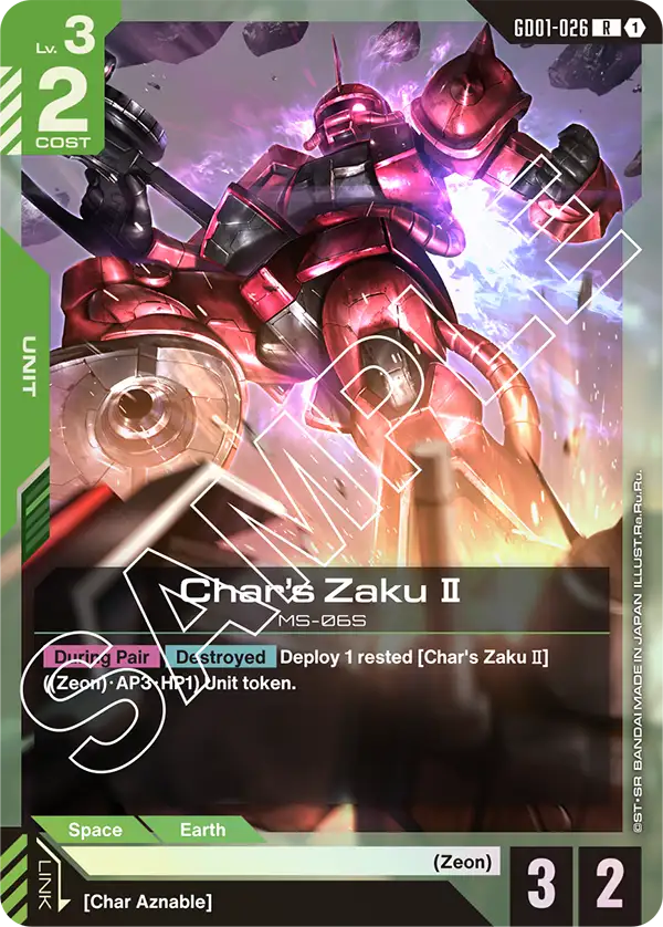 Char's Zaku Ⅱ (GD01-026) card