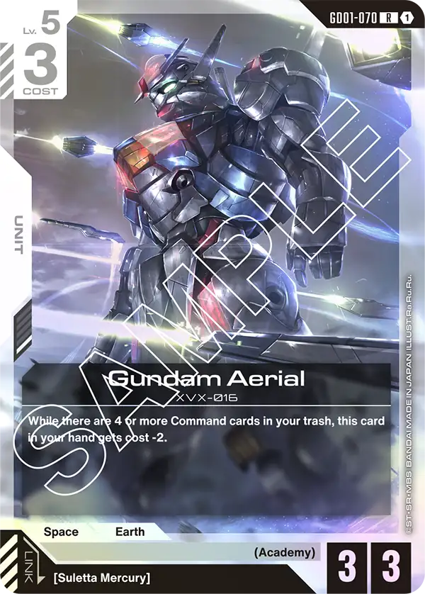 Gundam Aerial (GD01-070) card