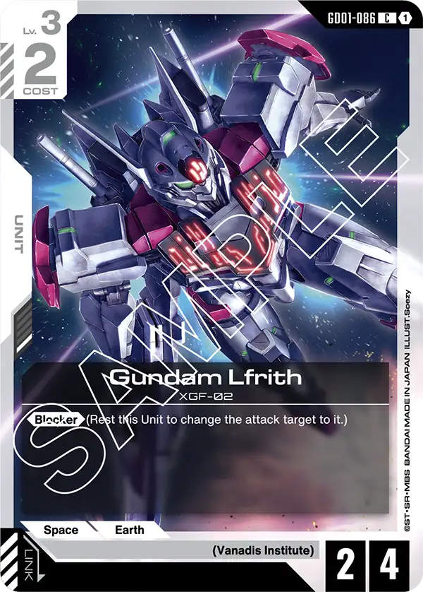 Gundam Lfrith (GD01-086) card