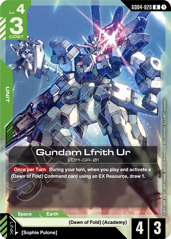Gundam Lfrith Ur (GD04-020) card