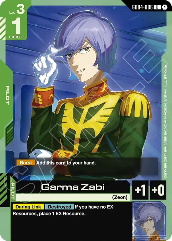 Garma Zabi (GD04-086) card