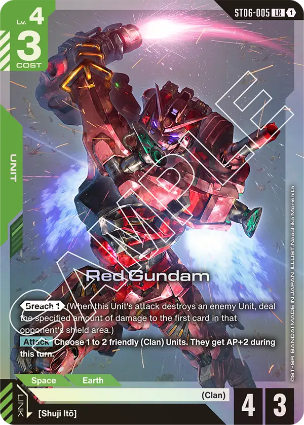 Red Gundam (ST06-005) card
