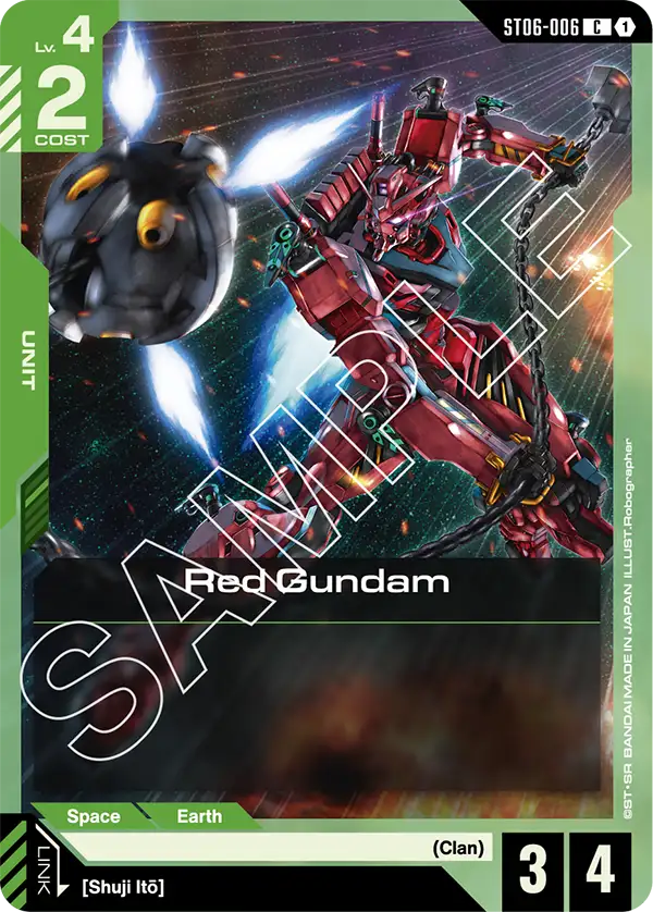 Red Gundam (ST06-006) card