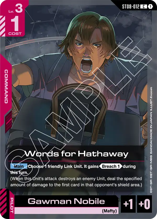 Words for Hathaway (ST08-012) card